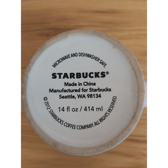 Starbucks Coffee Christmas Mug Partridge Bird Red Ornaments Tree  14 oz Cup - Picture 4 of 4